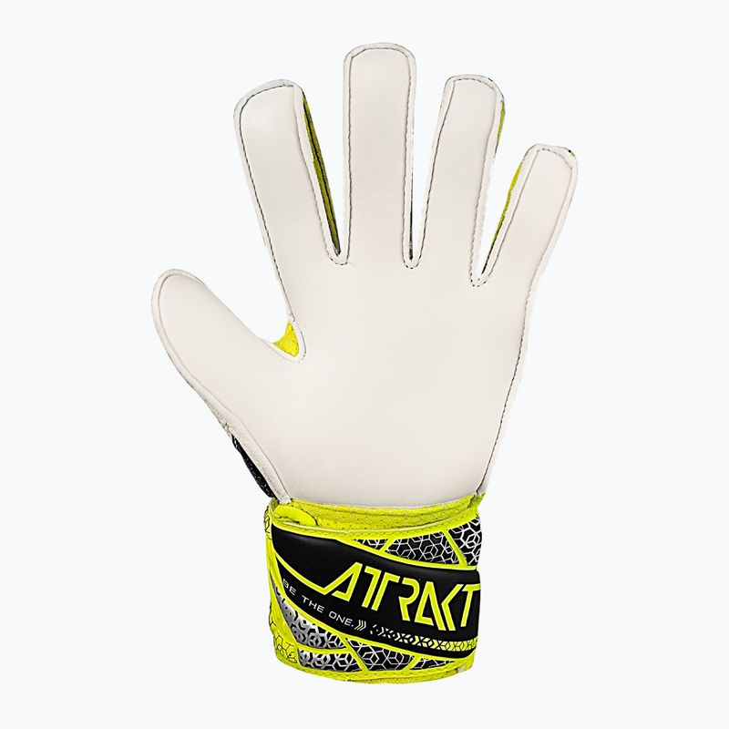 Torwarthandschuhe Kinder Reusch Attrakt Solid Junior safety yellow/silver 3