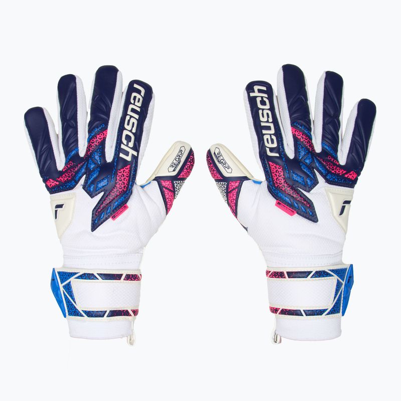 Torwarthandschuhe Kinder Reusch Attrakt RE:GRIP NC Junior blue/pink/white 2