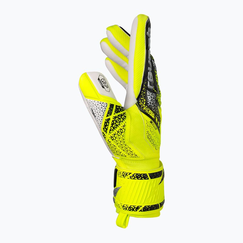 Torwarthandschuhe Kinder Reusch Attrakt Grip Junior safety yellow/silver 4