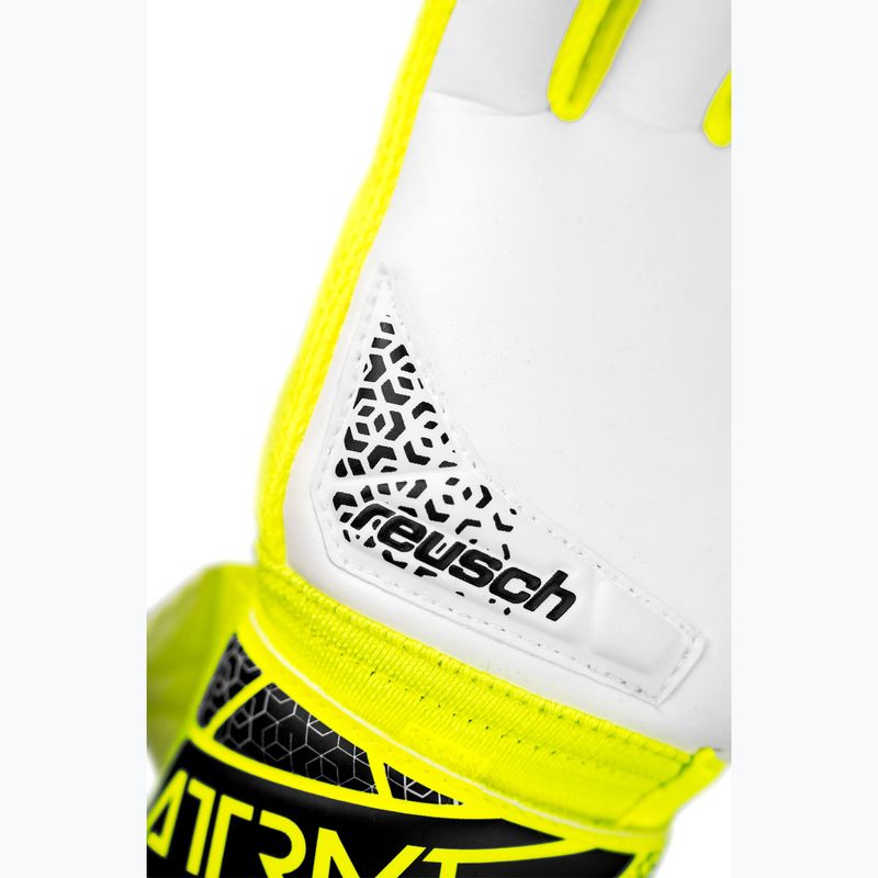 Torwarthandschuhe Kinder Reusch Attrakt Grip Junior safety yellow/silver 7