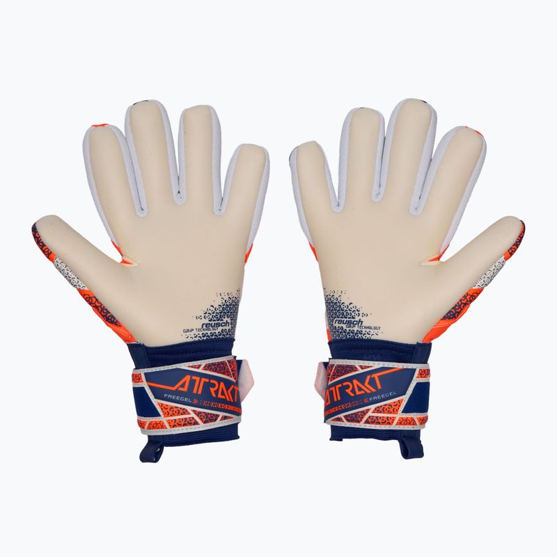 Torwarthandschuhe Reusch Attrakt Freegel Gold NC shocking orange/energize blue shocking orange/energize blue 3