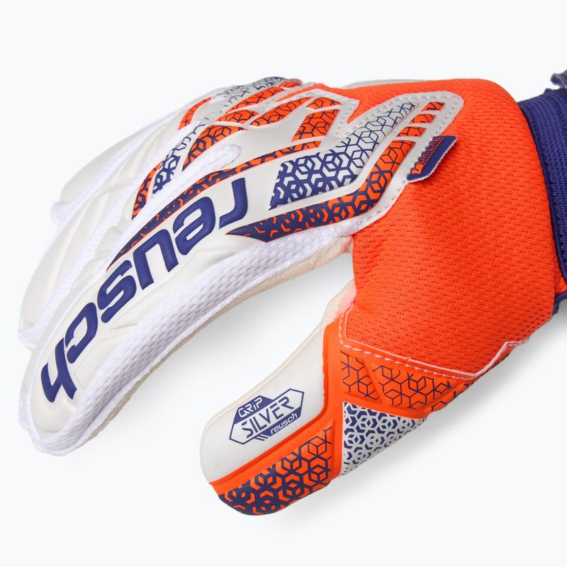 Torwarthandschuhe Reusch Attrakt Silver shocking orange/energize blue 4