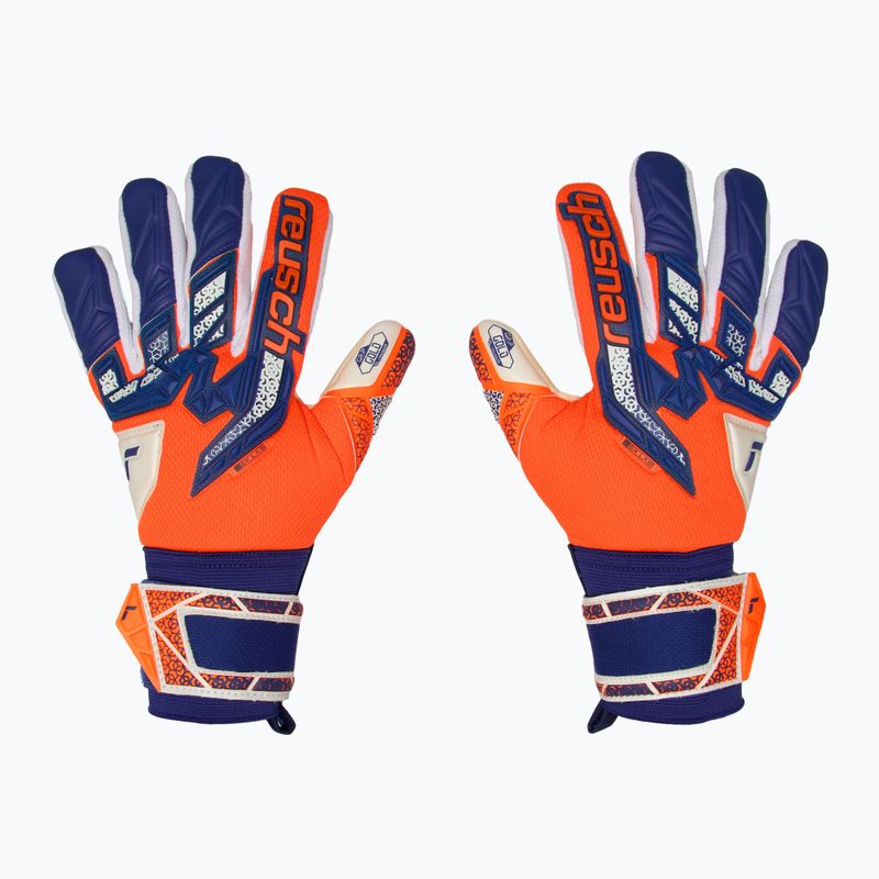 Torwarthandschuhe Kinder Reusch Attrakt Freegel Gold NC Junior shocking orange/energize blue shocking orange/energize blue 2