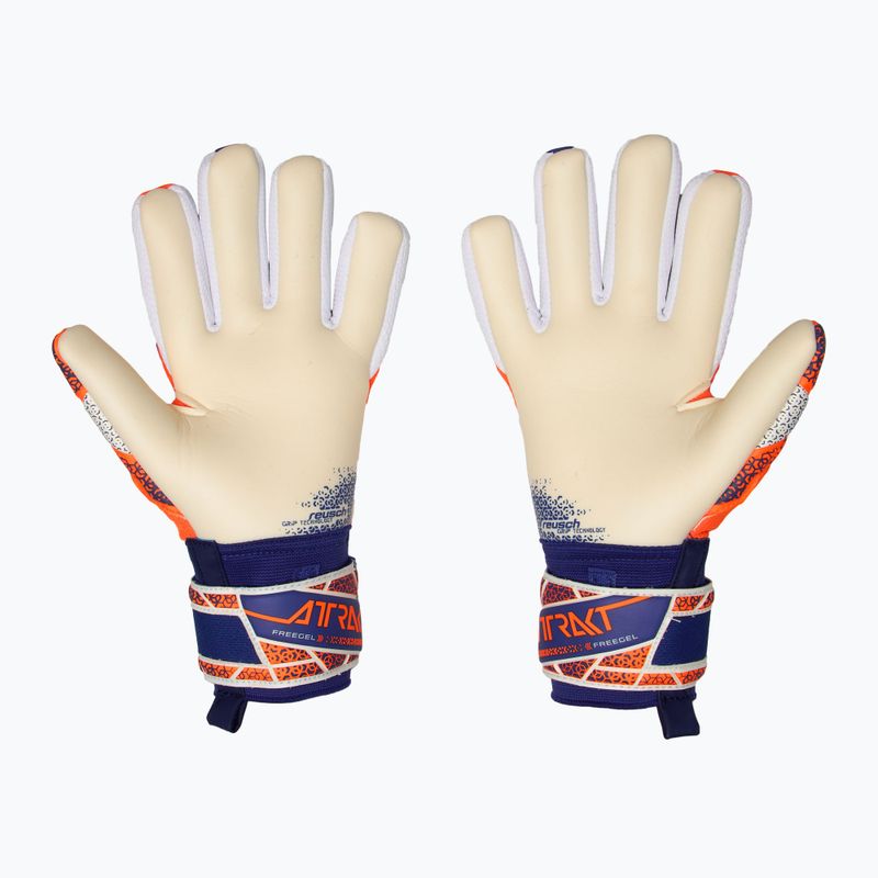 Torwarthandschuhe Kinder Reusch Attrakt Freegel Gold NC Junior shocking orange/energize blue shocking orange/energize blue 3