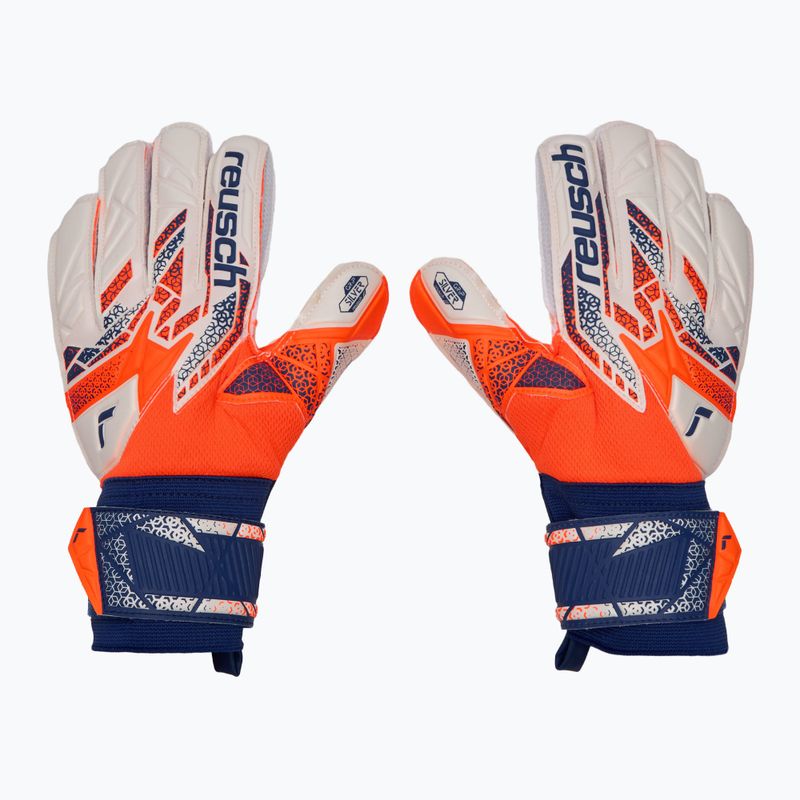 Torwarthandschuhe Reusch Attrakt Silver Junior shocking orange/energize blue 2