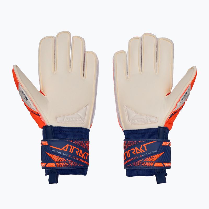 Torwarthandschuhe Reusch Attrakt Silver Junior shocking orange/energize blue 3