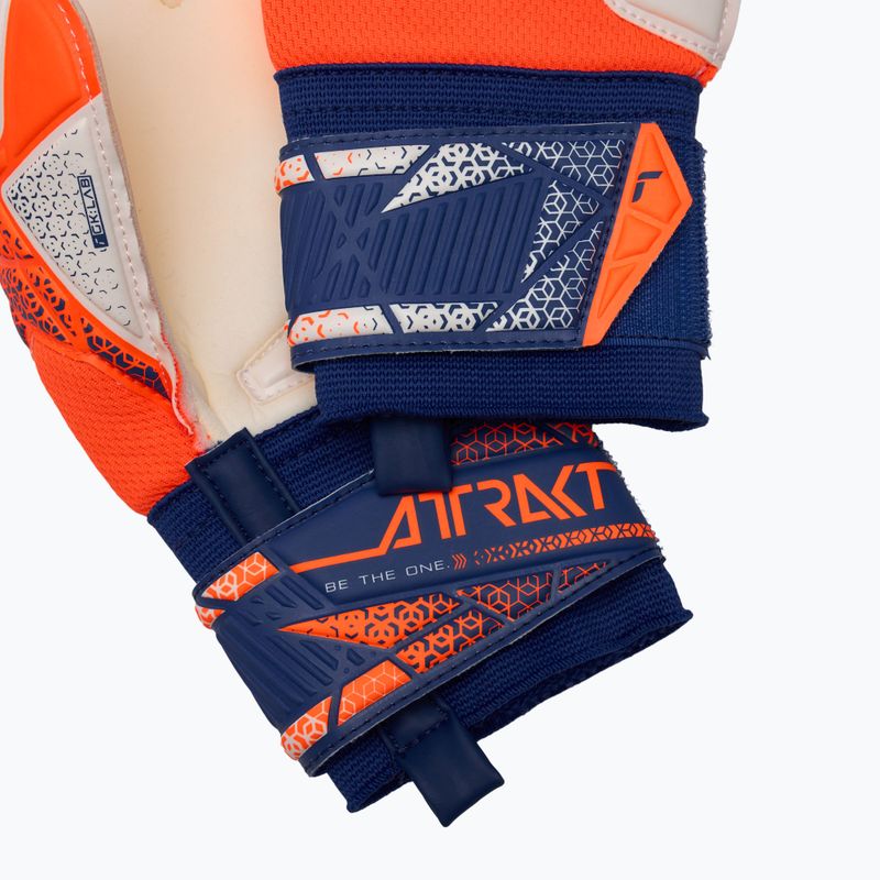 Torwarthandschuhe Reusch Attrakt Silver Junior shocking orange/energize blue 5