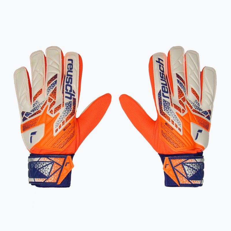 Torwarthandschuhe Kinder Reusch Attrakt Starter Solid Junior shocking orange/energize blue 2