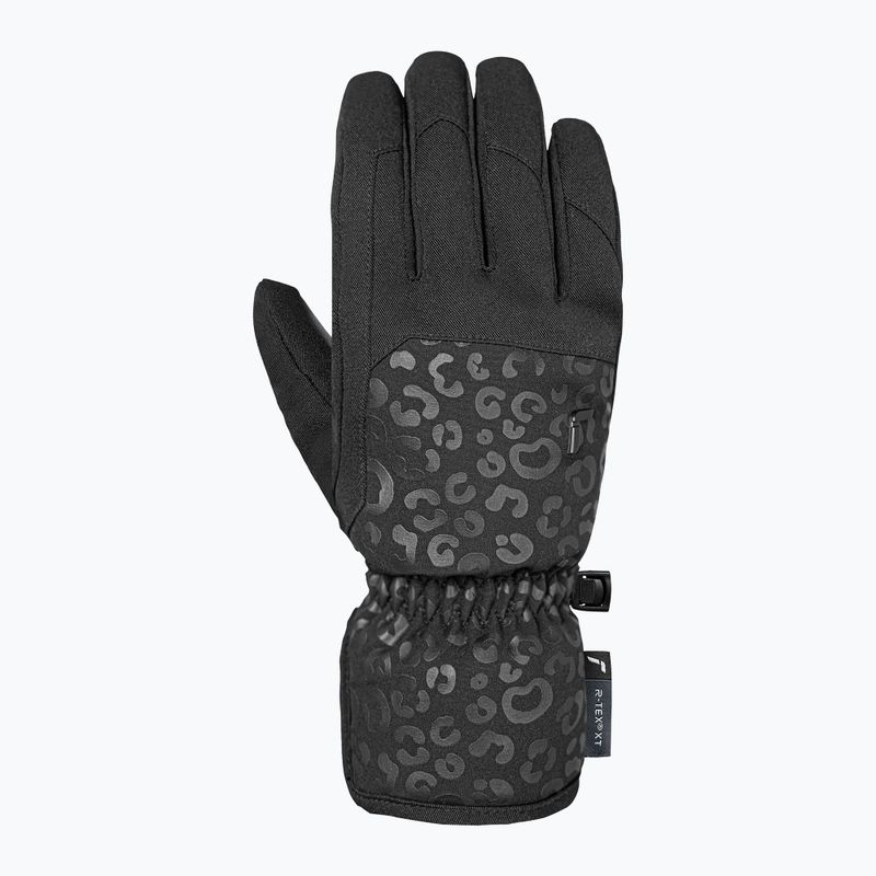 Damen-Skihandschuhe Reusch Keira R-Tex XT black/black leopard 3