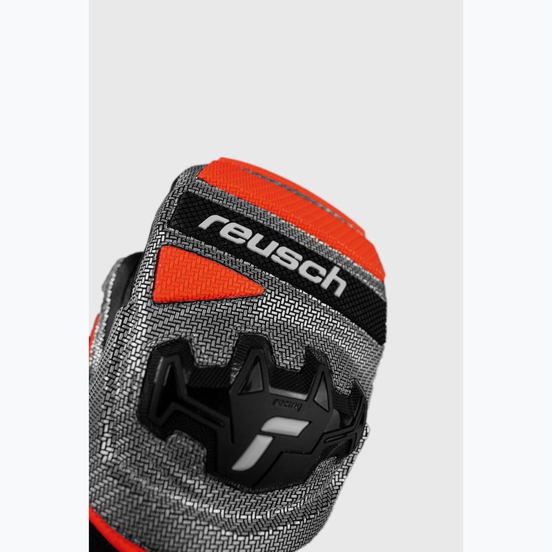 Skihandschuhe Reusch Worldcup Warrior GS Mitten black/silver/fluo red 4
