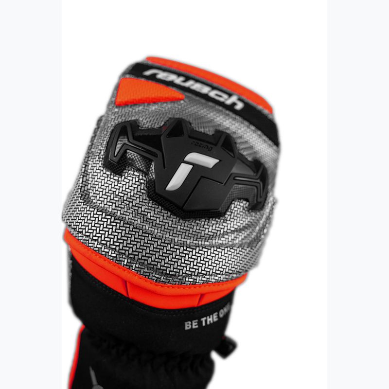 Skihandschuhe Reusch Worldcup Warrior GS Mitten black/silver/fluo red 5