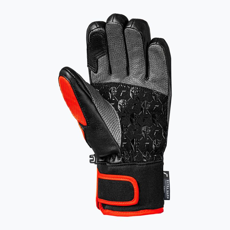 Kinder Skihandschuhe Reusch Worldcup Warrior GS black/silver/fluo red 3