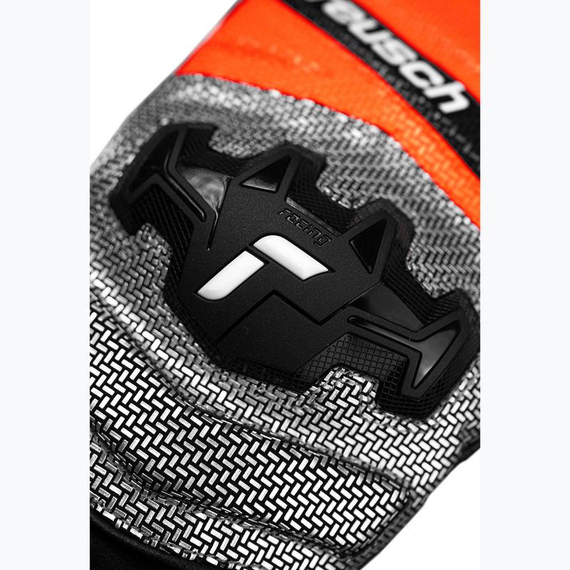 Kinder Skihandschuhe Reusch Worldcup Warrior GS Mitten black/silver/fluo red 5