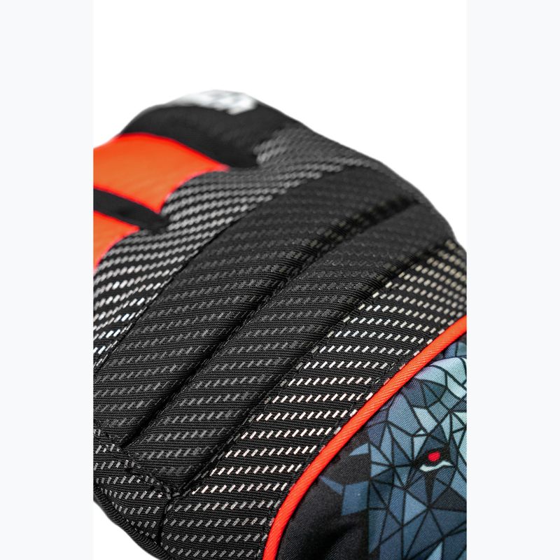 Kinder Skihandschuhe Reusch Warrior R-Tex XT Junior black/silver/fluorescent red 6