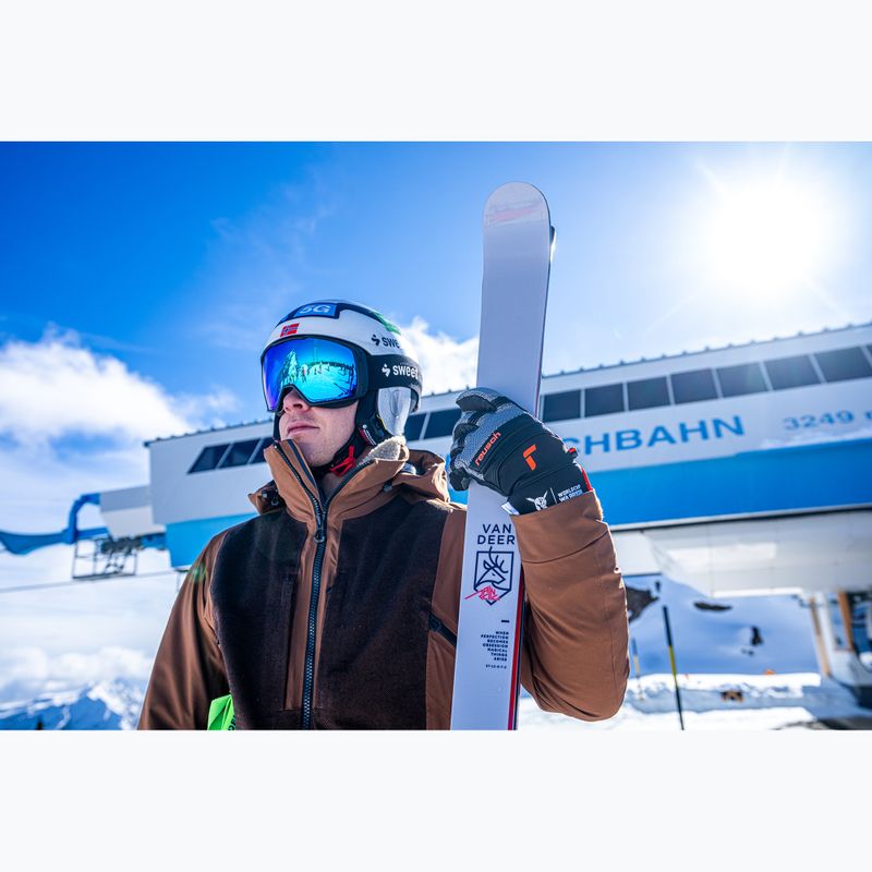 Herren Skihandschuhe Reusch Alpine Master black/silver/fluo red 11