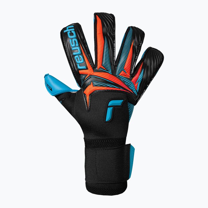 Torwarthandschuhe Reusch Attrakt Aqua Evolution black/shocking orange/aqua blue 2