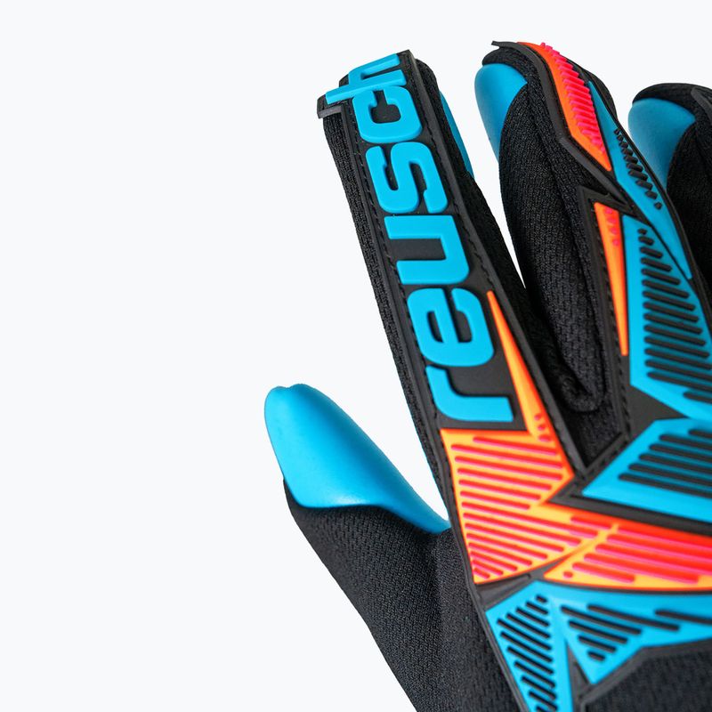 Torwarthandschuhe Reusch Attrakt Freegel Aqua black/shocking orange/aqua blue 7