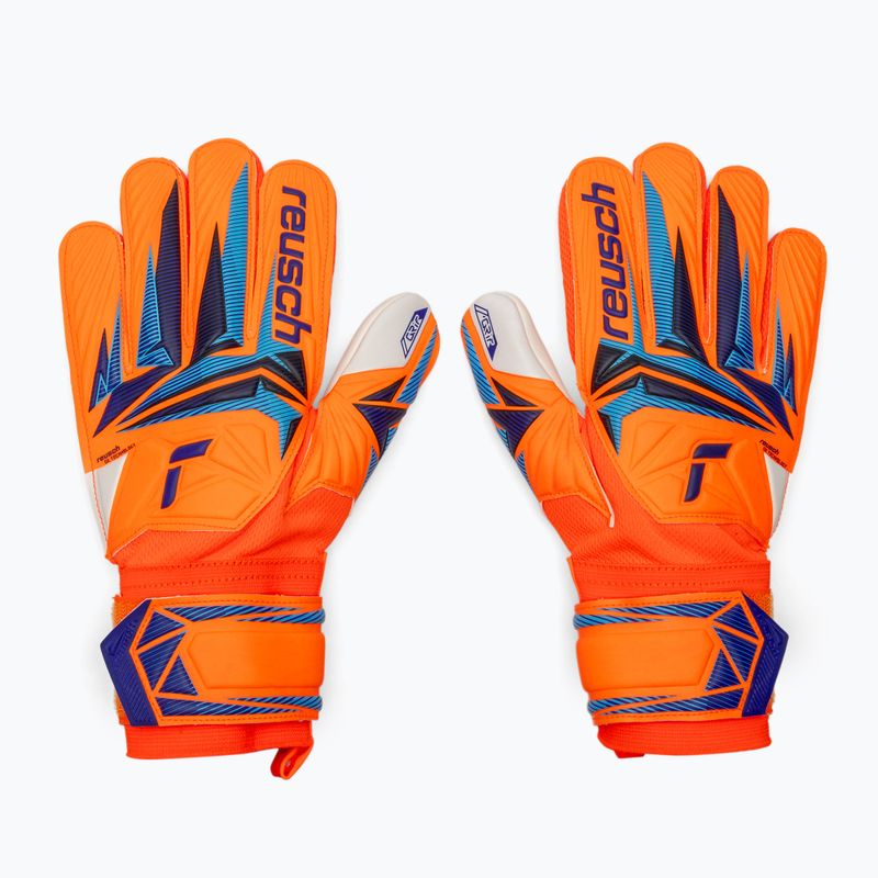 Kinder-Torwarthandschuhe Reusch Attrakt Grip Junior shocking orange/blue 2