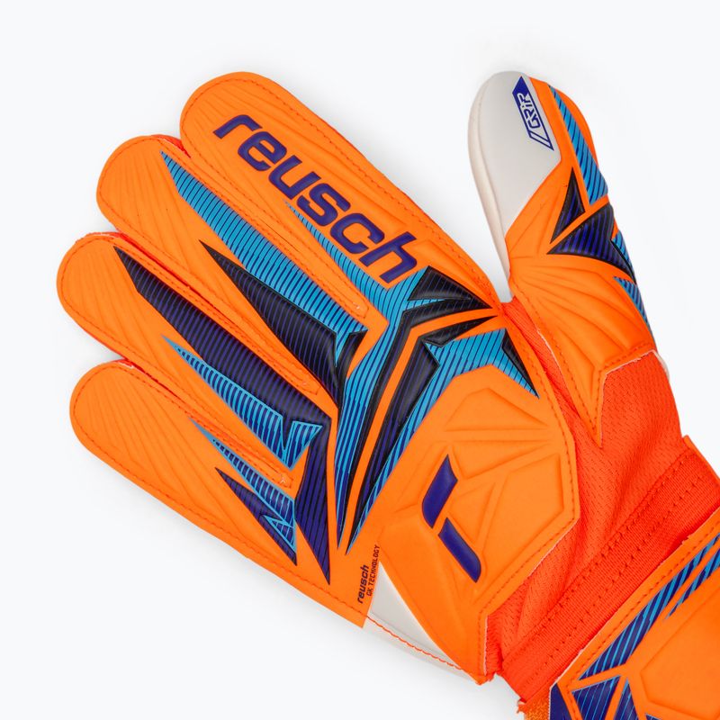 Kinder-Torwarthandschuhe Reusch Attrakt Grip Junior shocking orange/blue 4