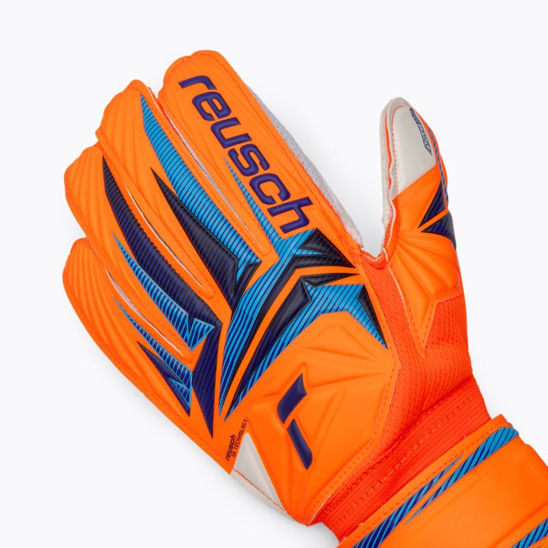 Kinder-Torwarthandschuhe Reusch Attrakt Advance Junior shocking orange/blue 4