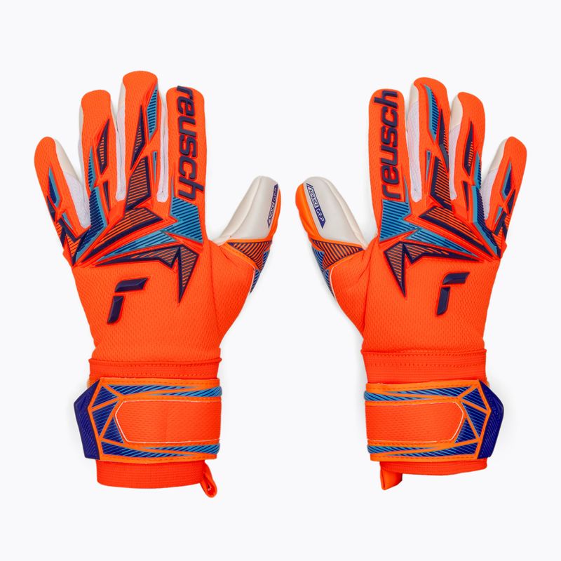 Kinder-Torwarthandschuhe Reusch Attrakt Freegel Advance Junior shocking orange/blue 2