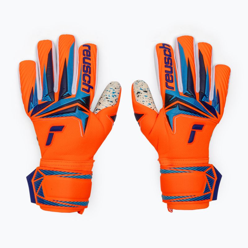 Torwarthandschuhe Reusch Attrakt Fusion NC shocking orange/blue 2