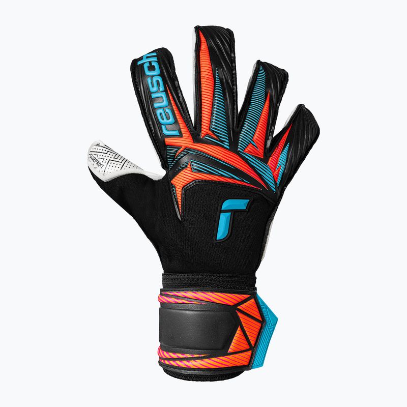 Torwarthandschuhe Reusch Attrakt Advance Evolution Glueprint black/aqua blue/shocking orange 2