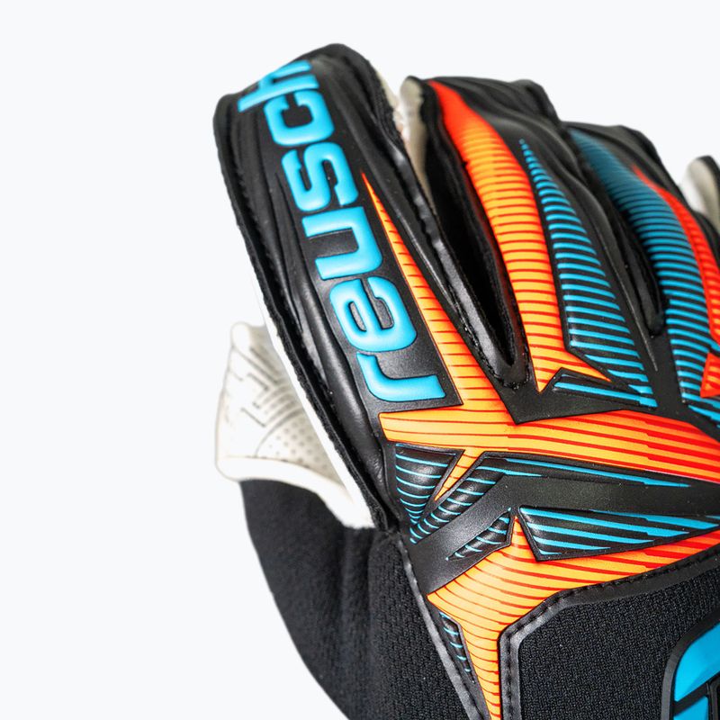 Torwarthandschuhe Reusch Attrakt Advance Evolution Glueprint black/aqua blue/shocking orange 6