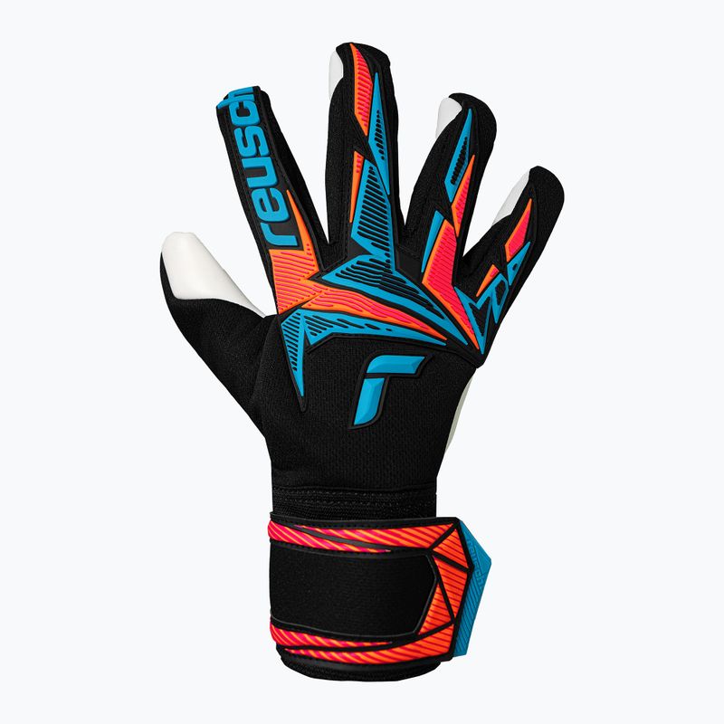 Torwarthandschuhe Reusch Attrakt Freegel Advance black/aqua blue/shocking orange 2
