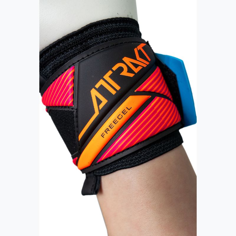 Torwarthandschuhe Reusch Attrakt Freegel Advance black/aqua blue/shocking orange 8