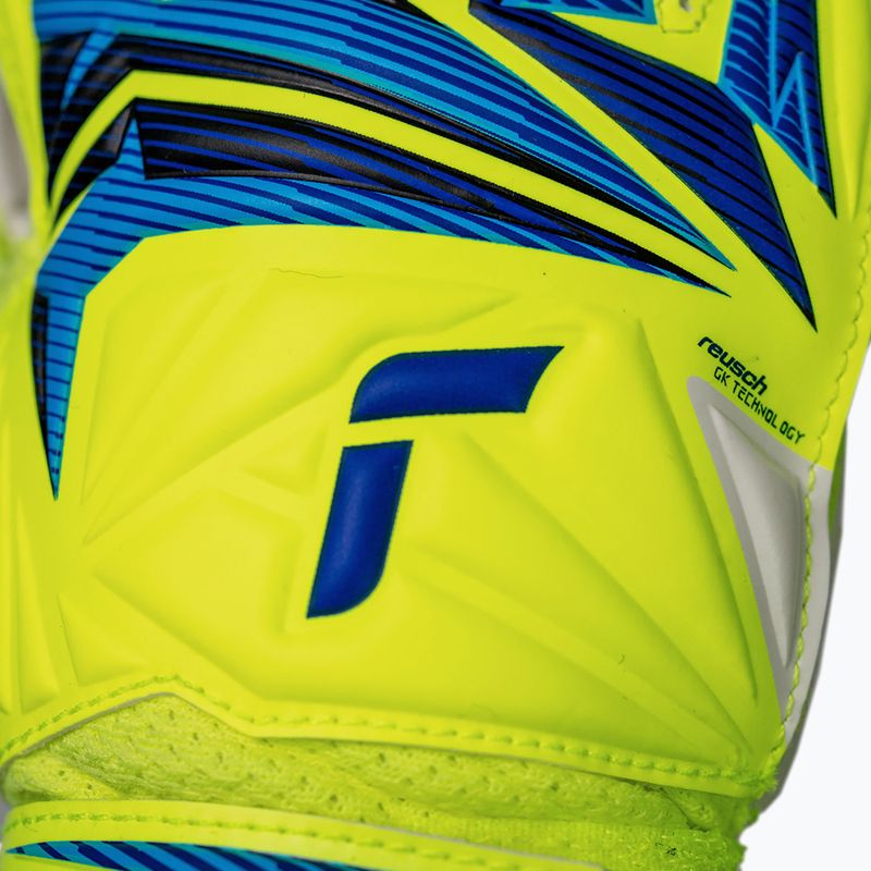 Kinder-Torwarthandschuhe Reusch Attrakt Solid Junior safety yellow/blue 5