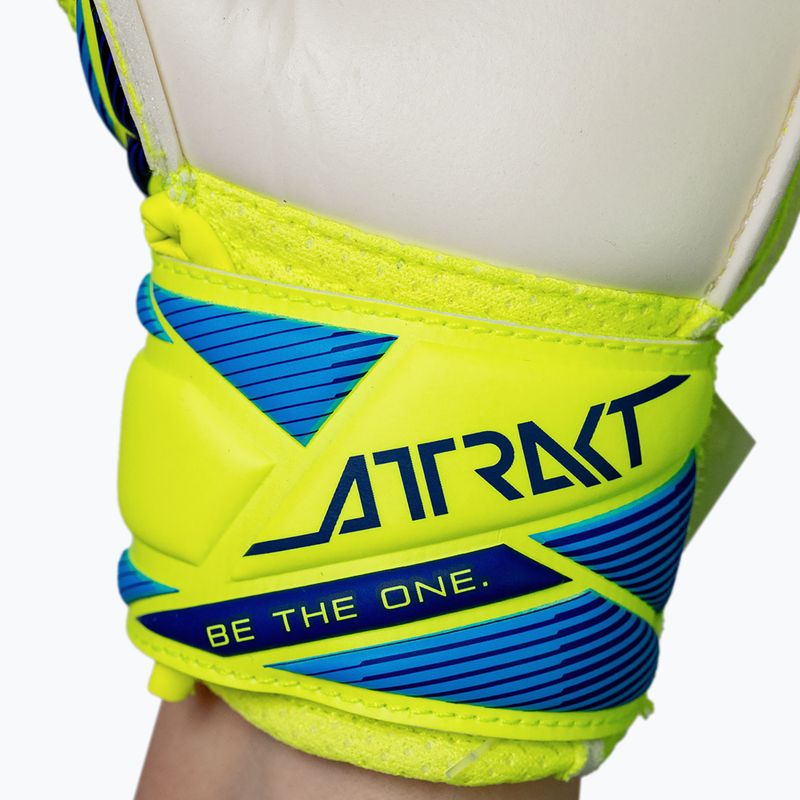 Kinder-Torwarthandschuhe Reusch Attrakt Solid Junior safety yellow/blue 6