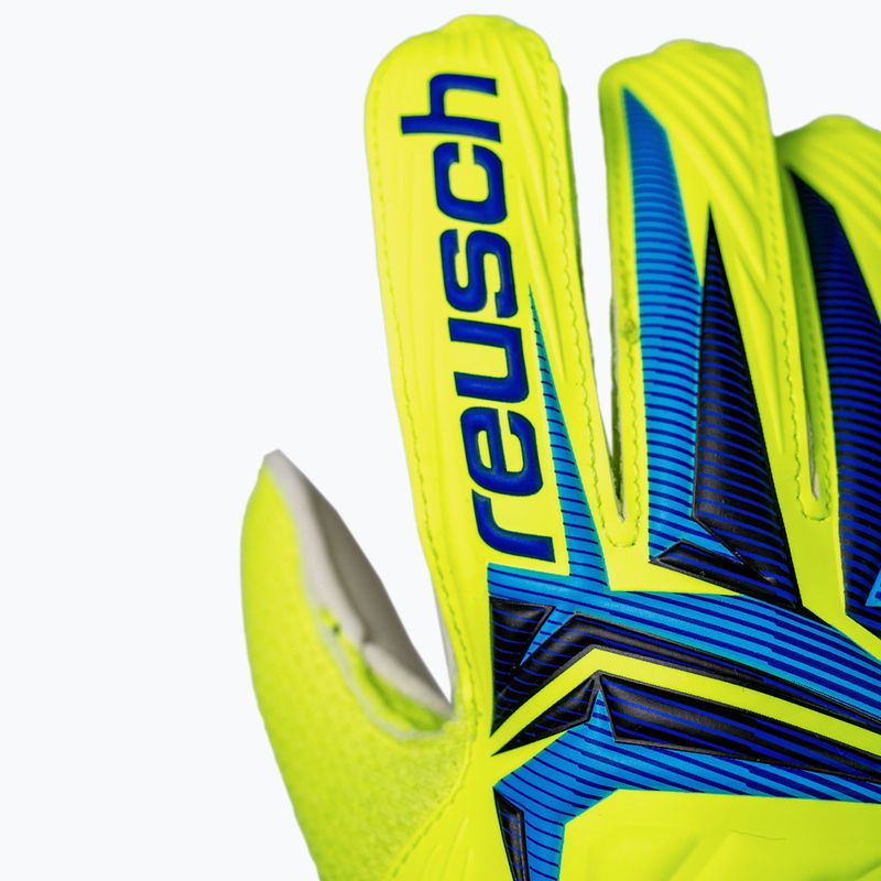 Kinder-Torwarthandschuhe Reusch Attrakt Solid Junior safety yellow/blue 7