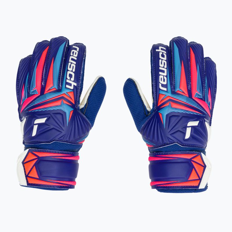 Kinder-Torwarthandschuhe Reusch Attrakt Solid Junior sharp blue/white/shocking orange 2