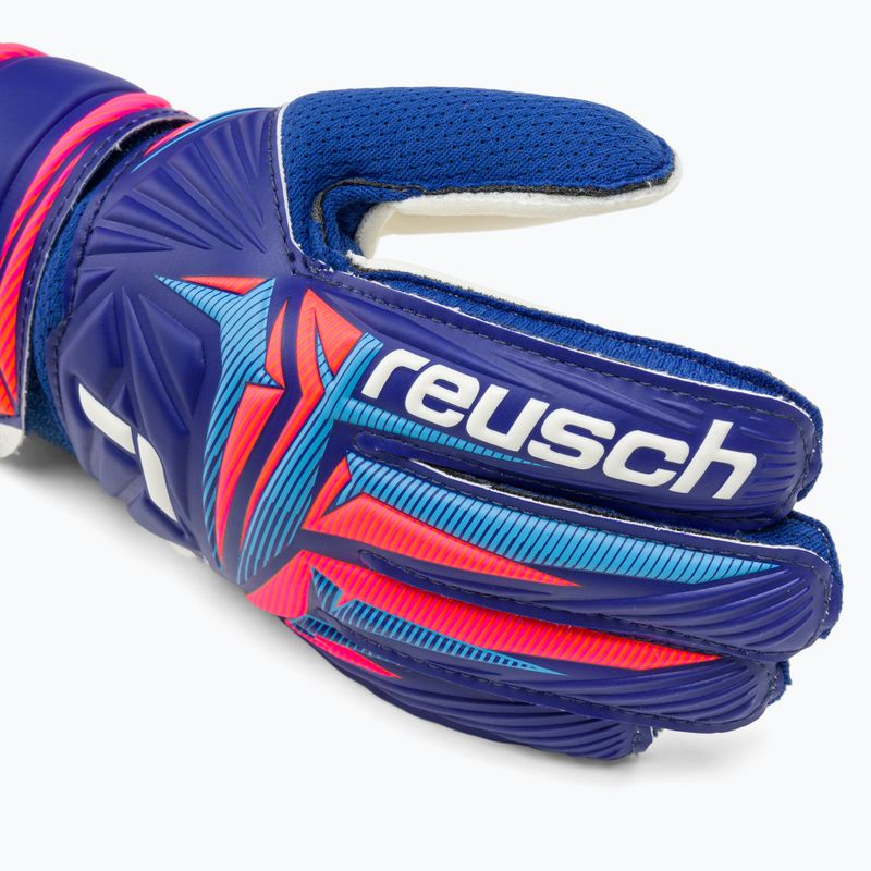 Kinder-Torwarthandschuhe Reusch Attrakt Solid Junior sharp blue/white/shocking orange 4
