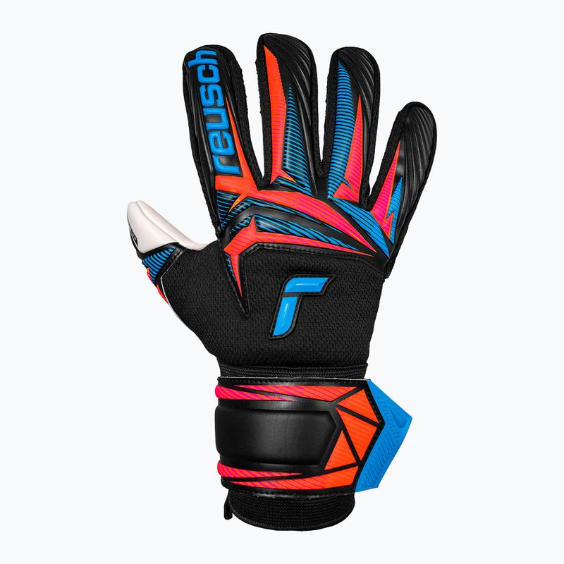 Torwarthandschuhe Reusch Attrakt Advance black/aqua blue/shocking orange 2