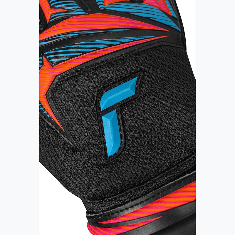 Torwarthandschuhe Reusch Attrakt Advance black/aqua blue/shocking orange 6