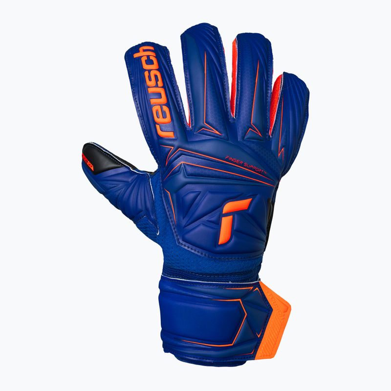 Torwarthandschuhe Reusch Attrakt Infinity Finger Support sharp blue/shocking orange/black 2