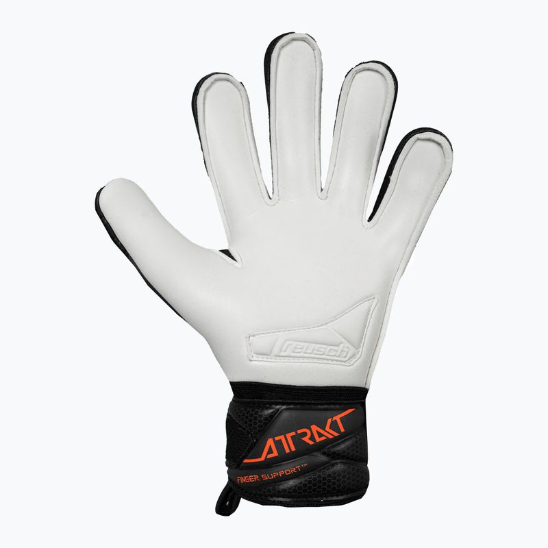 Kinder-Torwarthandschuhe Reusch Attrakt Advance Finger Support Junior black/shocking orange 3