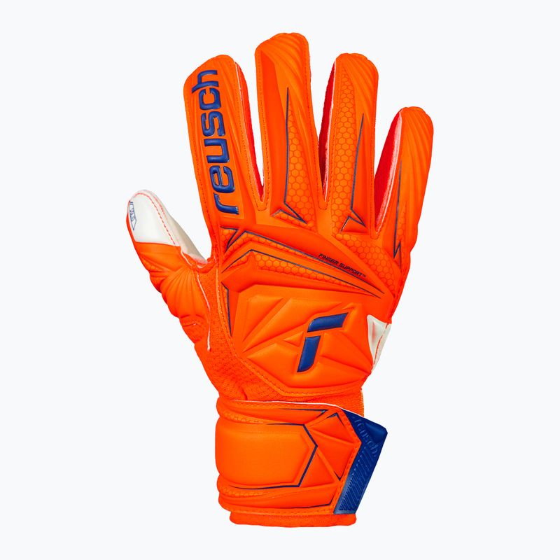Kinder-Torwarthandschuhe Reusch Attrakt Solid Finger Support Junior shocking orange/blue 2