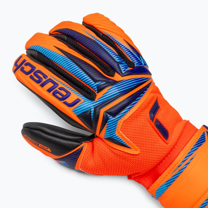 Kinder-Torwarthandschuhe Reusch Attrakt Infinity Evolution NC Junior shocking orange/blue/black 4
