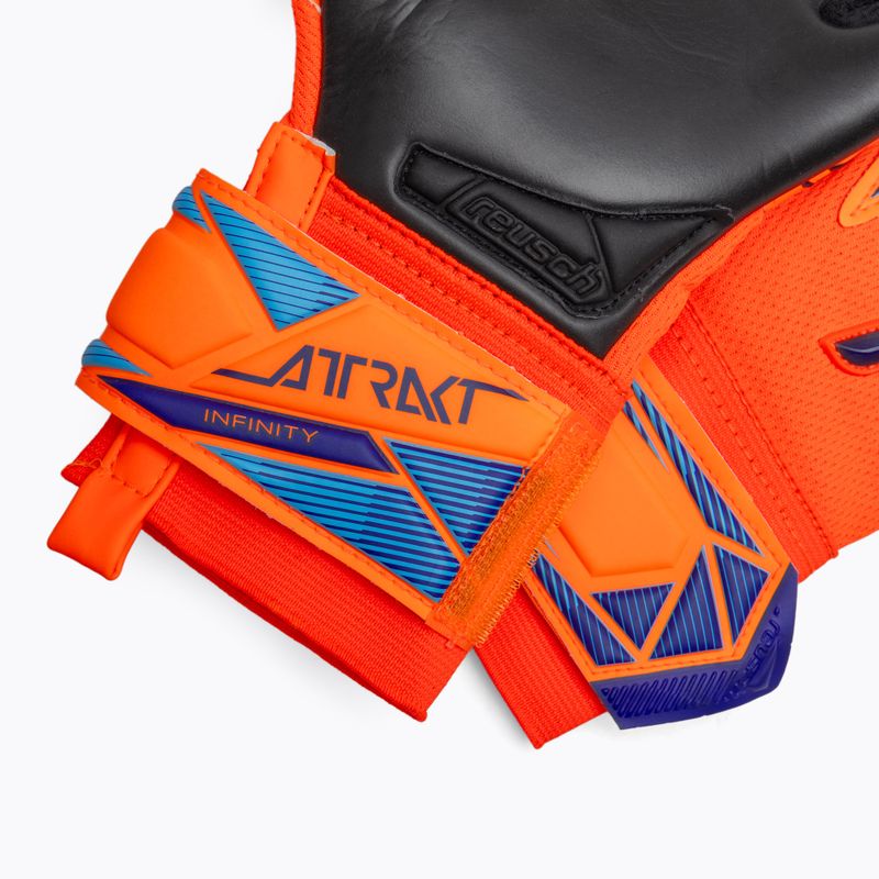 Kinder-Torwarthandschuhe Reusch Attrakt Infinity Evolution NC Junior shocking orange/blue/black 5