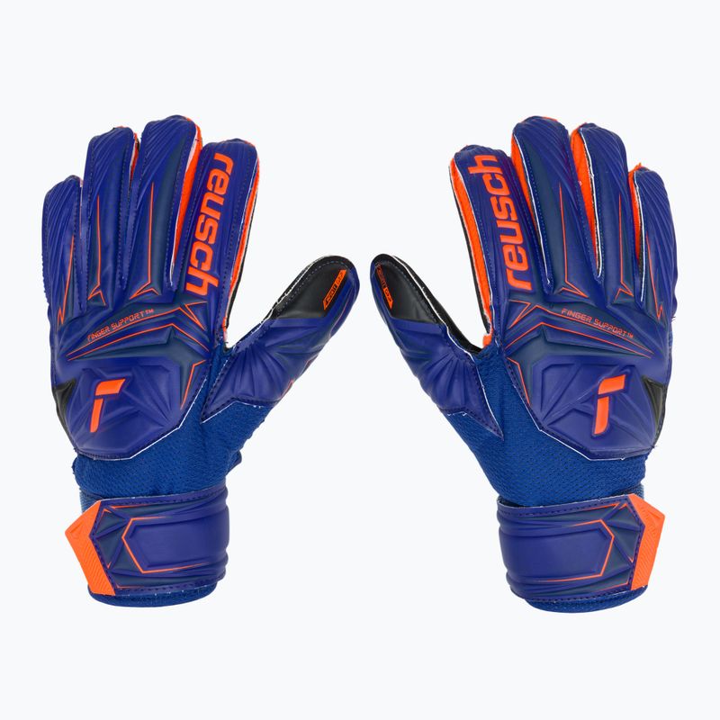 Kinder-Torwarthandschuhe Reusch Attrakt Infinity Finger Support Junior sharp blue/shocking orange/black 2