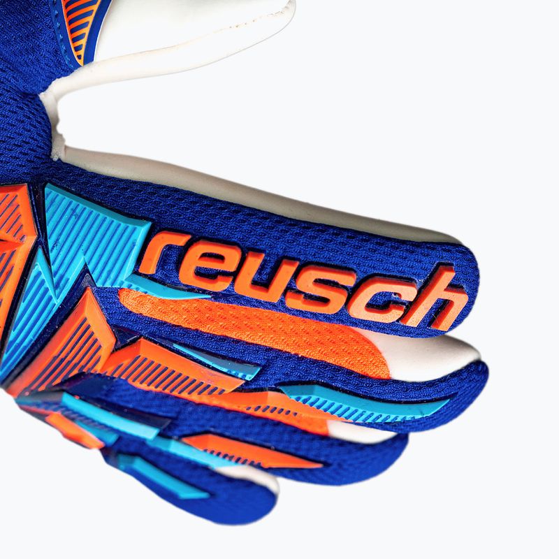 Kinder-Torwarthandschuhe Reusch Attrakt Freegel Advance Junior sharp blue/shocking orange 6
