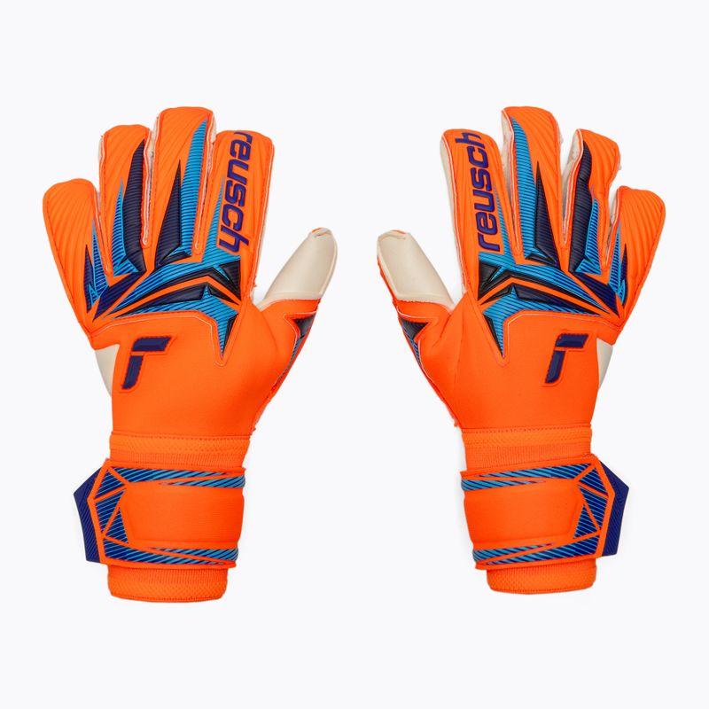 Torwarthandschuhe Reusch Attrakt Gold X Evolution shocking orange/blue 2