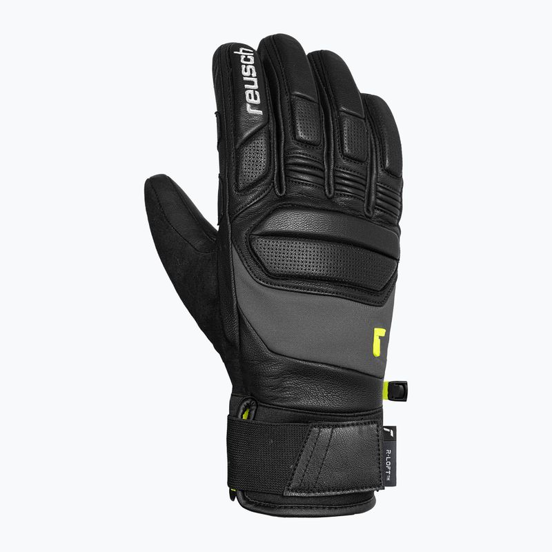 Skihandschuhe Reusch Profi SL black/dark granite/safety yellow 2