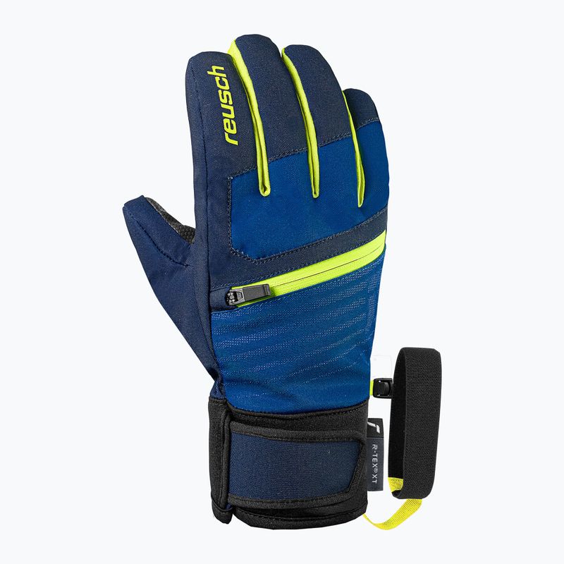Kinder Skihandschuhe Reusch Leo R-Tex XT black/imperial blue/safety yellow 2
