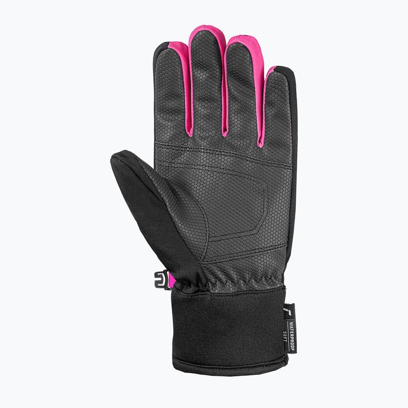 Kinder Skihandschuhe Reusch Leo R-Tex XT black/black melange/pink glo 3