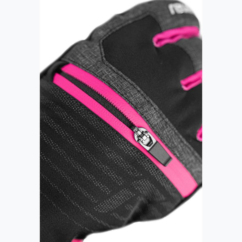 Kinder Skihandschuhe Reusch Leo R-Tex XT black/black melange/pink glo 6