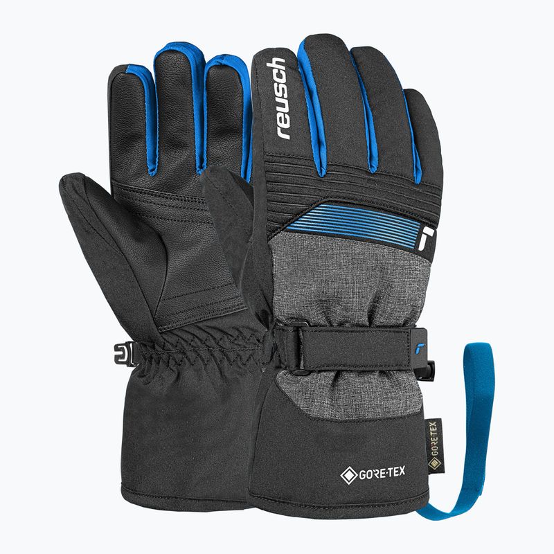 Kinder Skihandschuhe Reusch Rocket GORE-TEX black/black melange/brilliant blue
